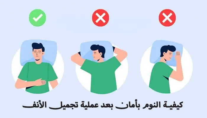 كيفية النوم بأمان بعد عملية تجميل الأنف